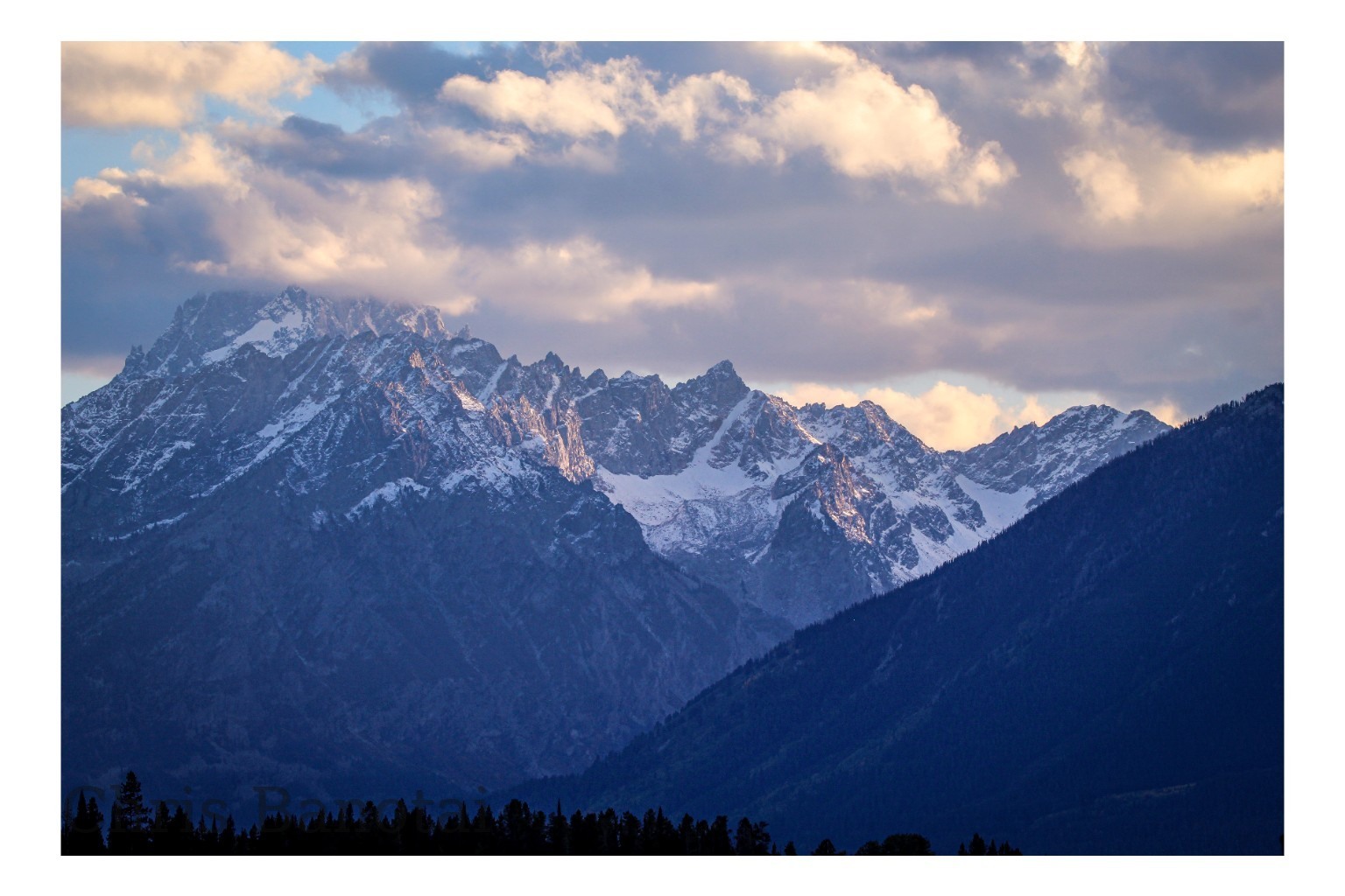 Teton Range under dramatic clouds, Wyoming